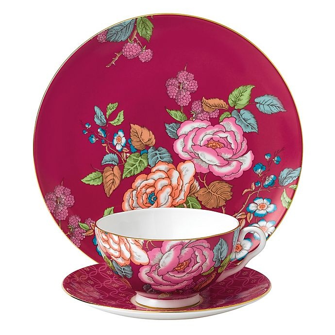 slide 1 of 1, Wedgwood Tea Garden Raspberry Place Setting, 3 ct