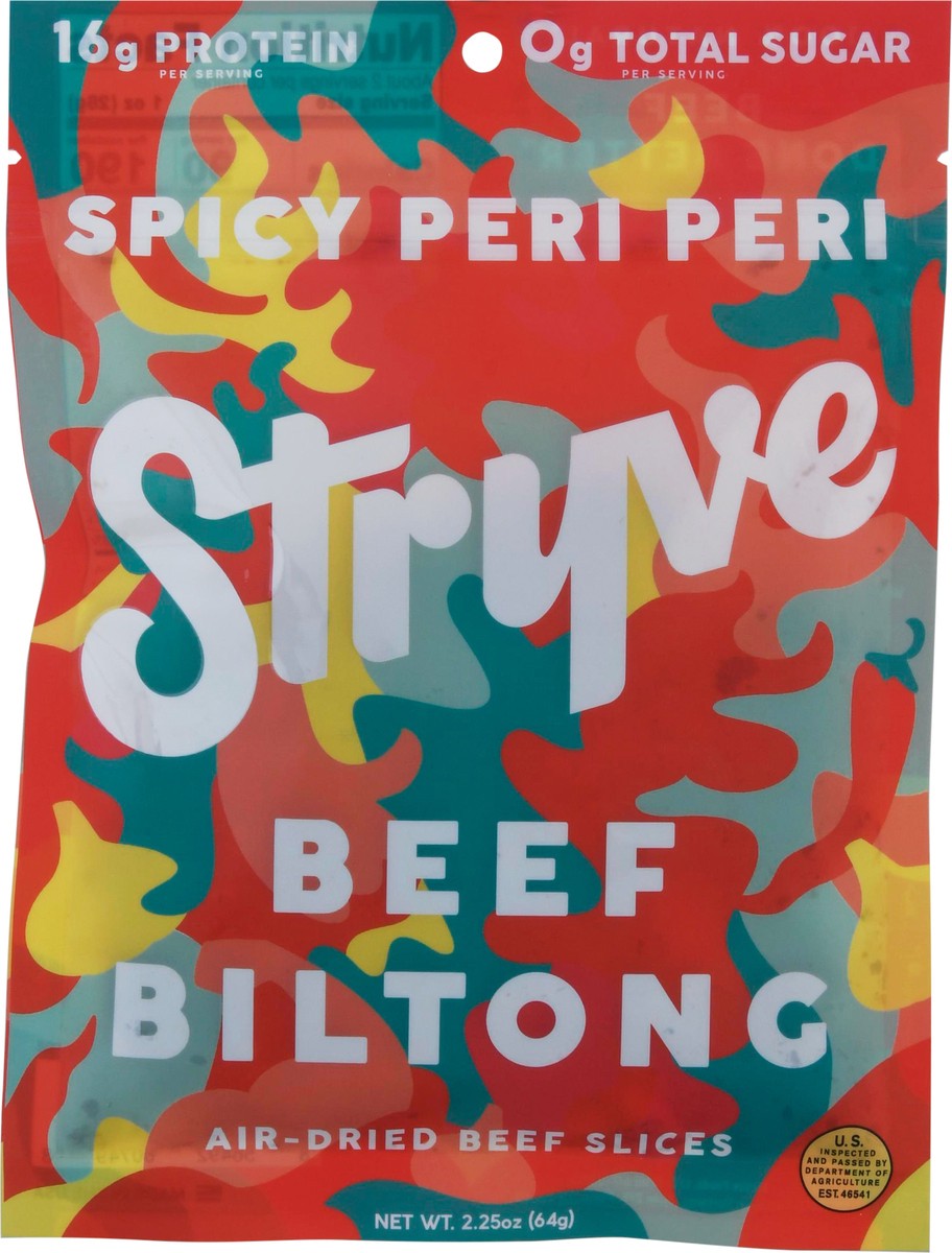 slide 4 of 9, Stryve Spicy Peri Peri Beef Biltong 2.25 oz, 2.25 oz