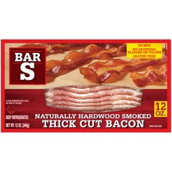 Bar-S Naturally Hardwood Smoked Thick Cut Bacon 12 oz. Box