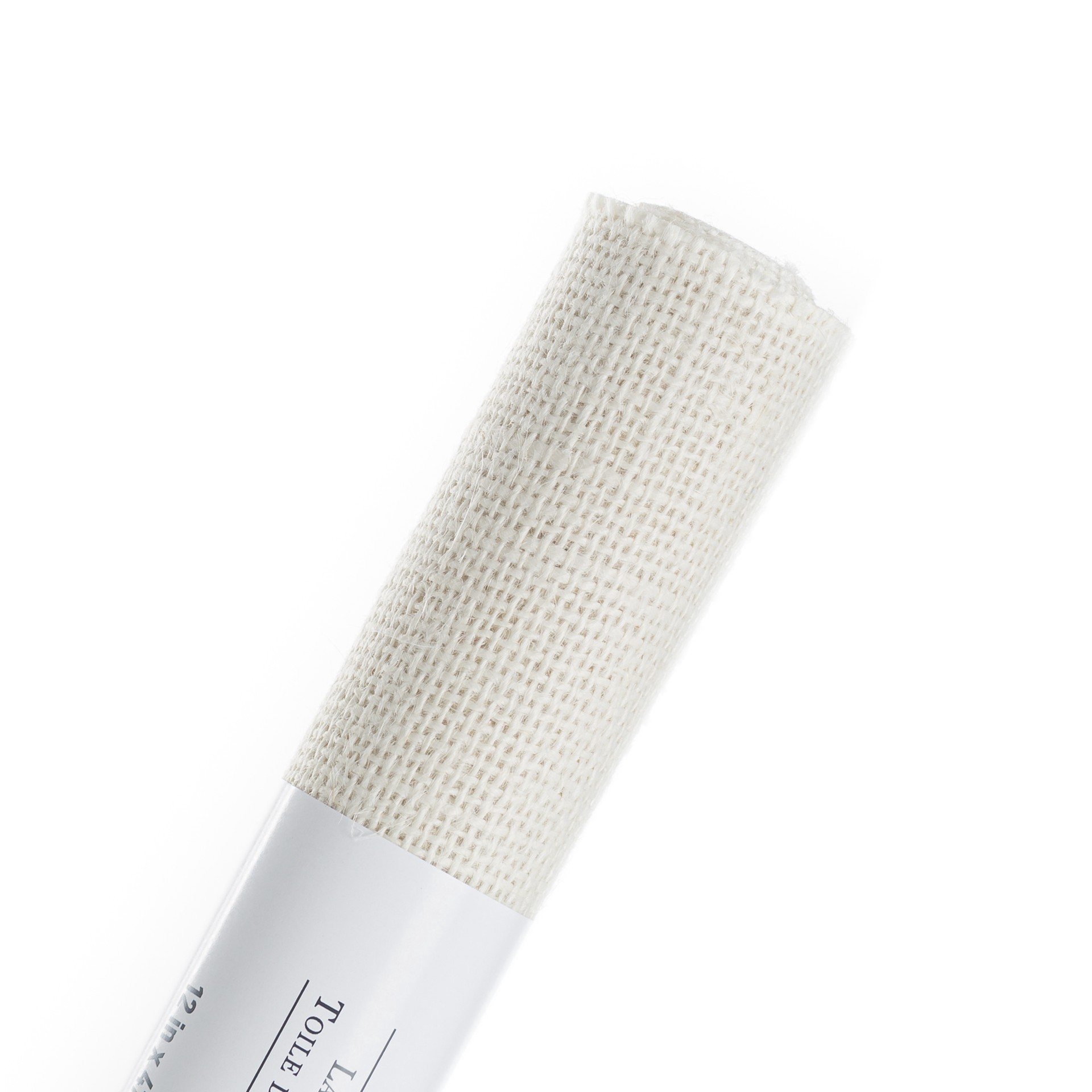 slide 3 of 4, Cream Laminated Burlap Fabric Roll By Loops & Threads, 12 in x 47 in