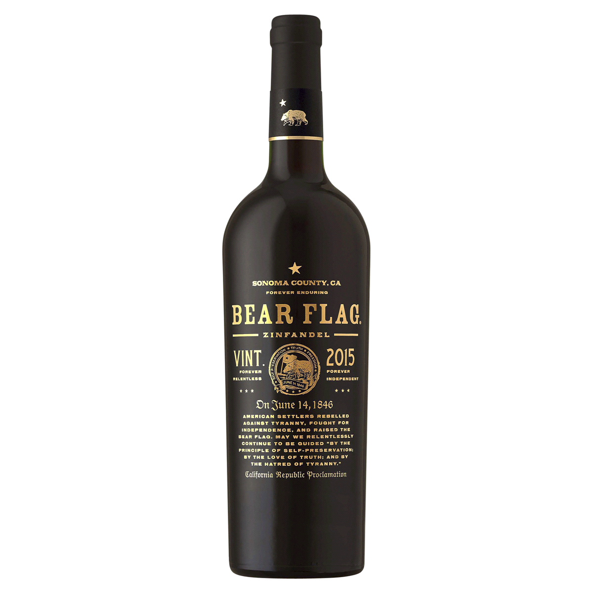 slide 1 of 3, Bear Flag Red Wine, 750 oz