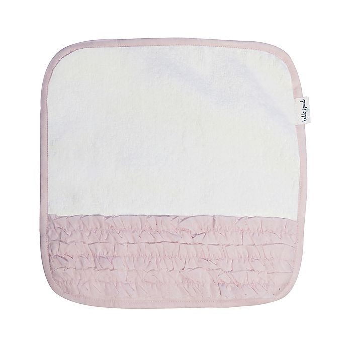 slide 2 of 3, Hello Spud Petite Ruffle Organic Cotton Washcloths - Pink, 3 ct