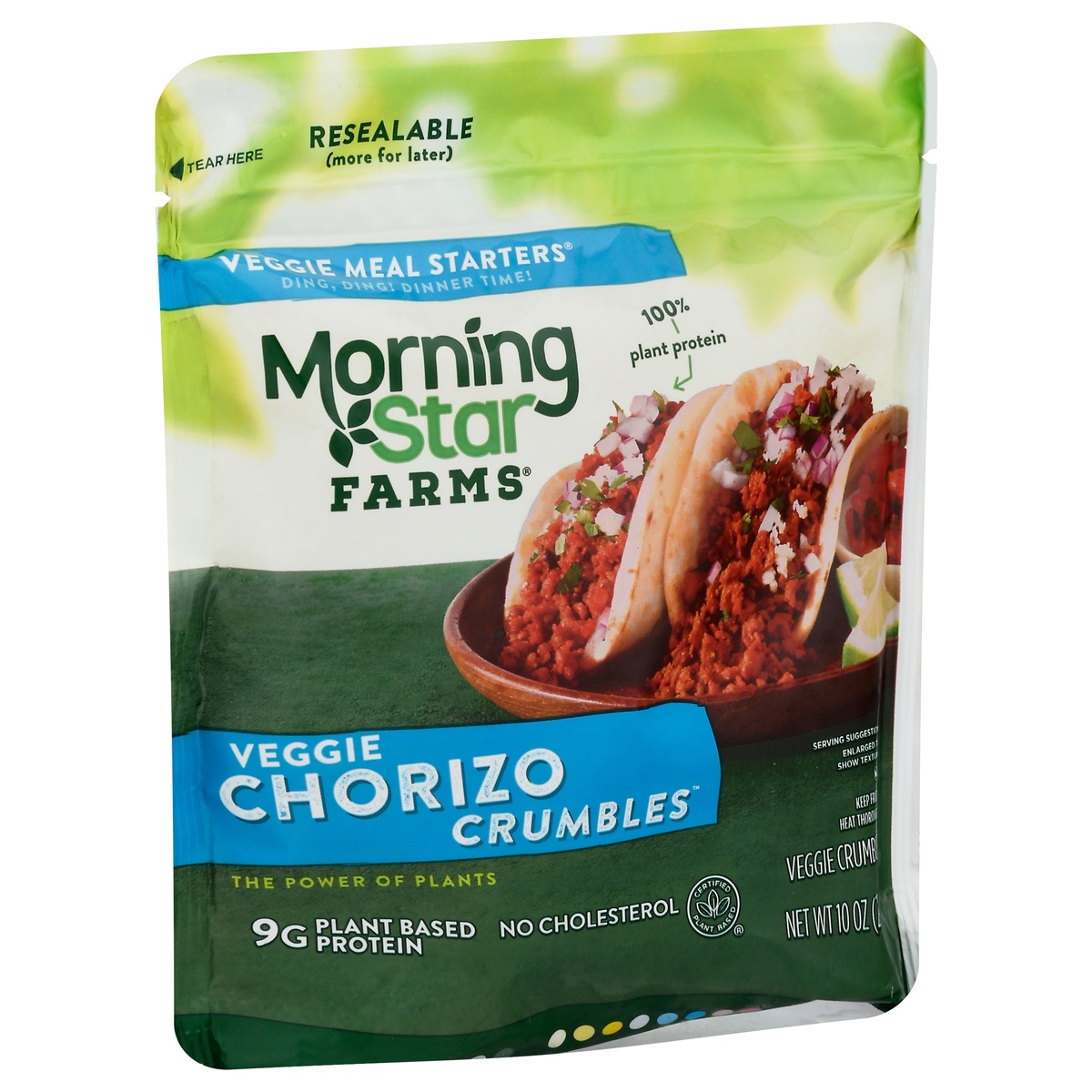 slide 2 of 11, MorningStar Farms Meal Starters Crumbles, Plant Based Protein Vegan Meat, Meatless Chorizo, 10 oz