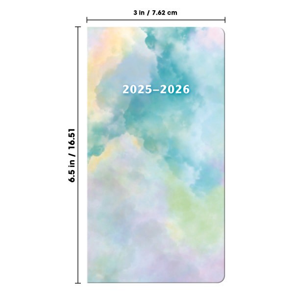 slide 2 of 8, 2025-2026 Dateworks Monthly Pocket Planner, 3-1/2"" X 6-1/2"", Tie-Dye, January To December, 1 ct