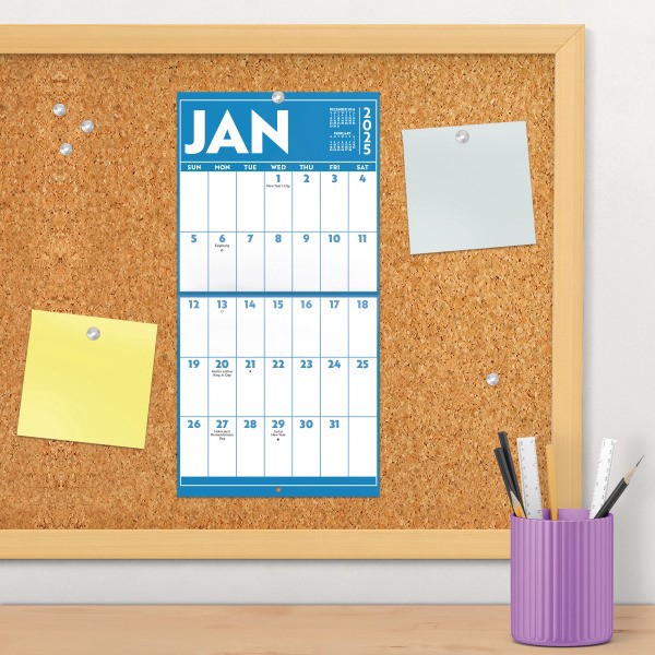 slide 5 of 6, Dateworks 2025 Large Print 16 Month Wall Calendar by Trends International, 1 ct