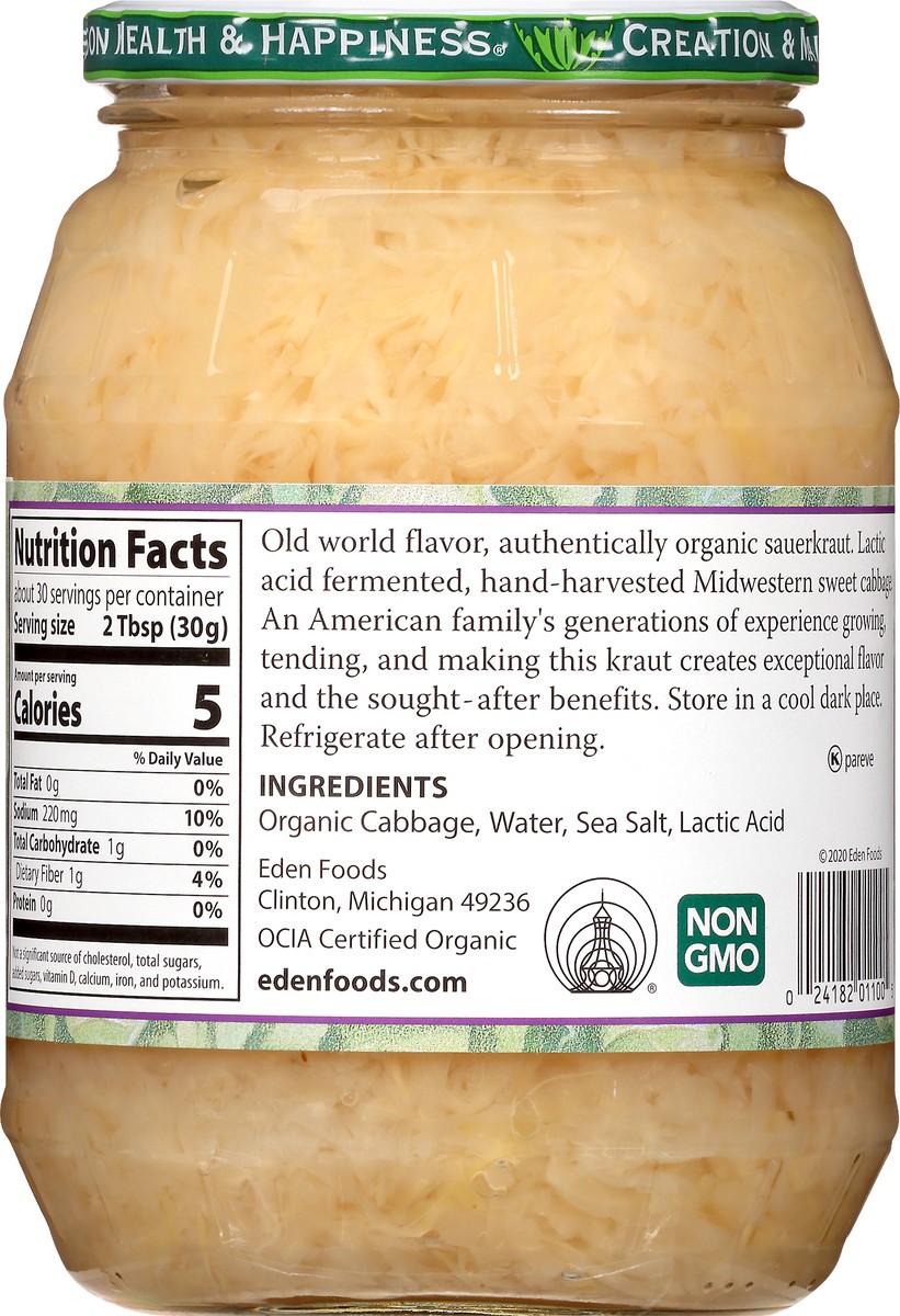 slide 4 of 13, Eden Foods Fine Cut Organic Sauerkraut, 32 oz