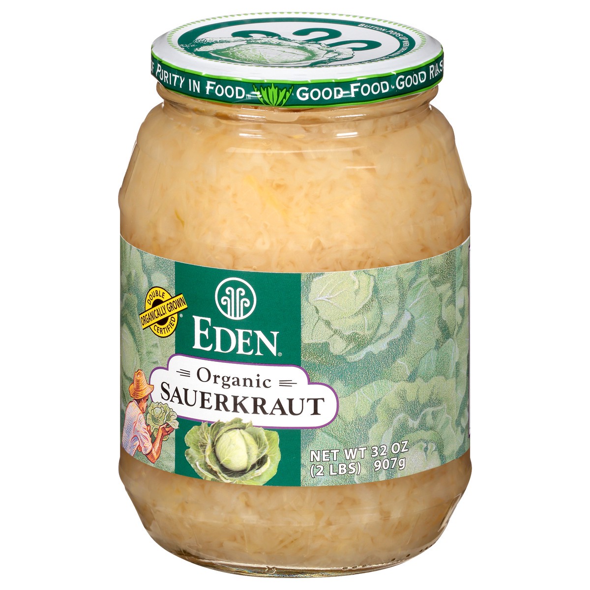 slide 2 of 13, Eden Foods Fine Cut Organic Sauerkraut, 32 oz