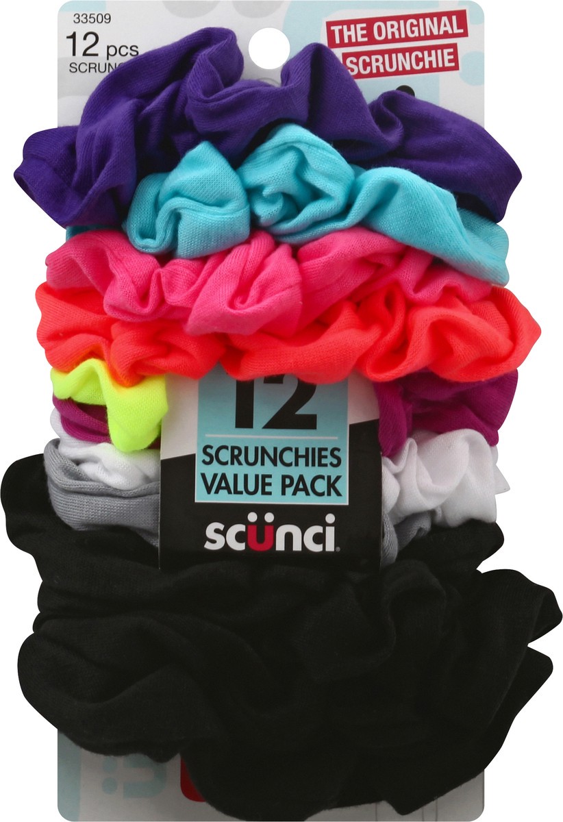 slide 3 of 9, scünci Value Pack Scrunchies 12 Pieces 12 ea, 12 ct