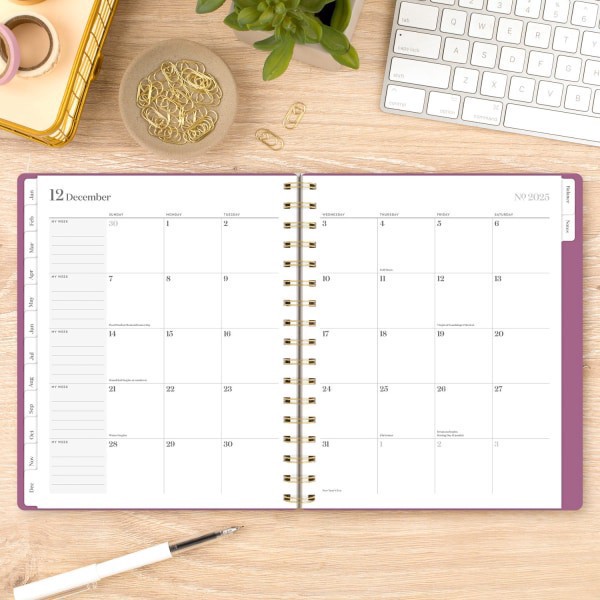 slide 9 of 9, 2025 Cambridge Workstyle Balance Weekly/Monthly Planner, 7"" X 8-3/4"", Red Violet, January To December, 1 ct