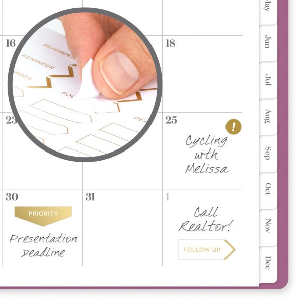 slide 8 of 9, 2025 Cambridge Workstyle Balance Weekly/Monthly Planner, 7"" X 8-3/4"", Red Violet, January To December, 1 ct