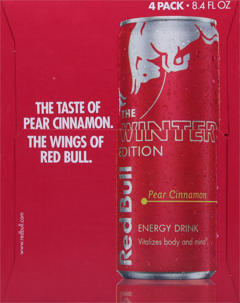 slide 6 of 12, Red Bull The Winter Edition Pear Cinnamon Energy Drink - 4 ct, 4 ct