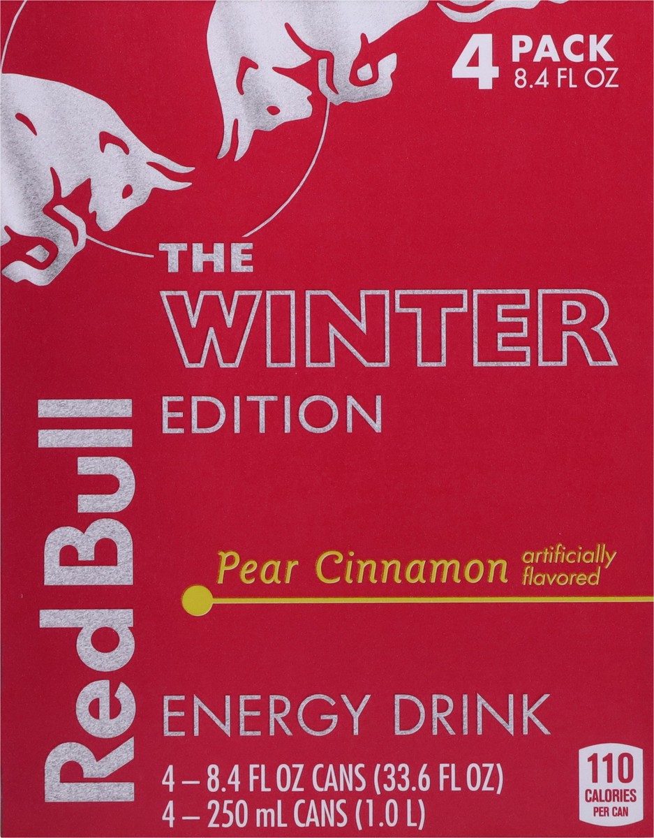 slide 9 of 12, Red Bull The Winter Edition Pear Cinnamon Energy Drink - 4 ct, 4 ct