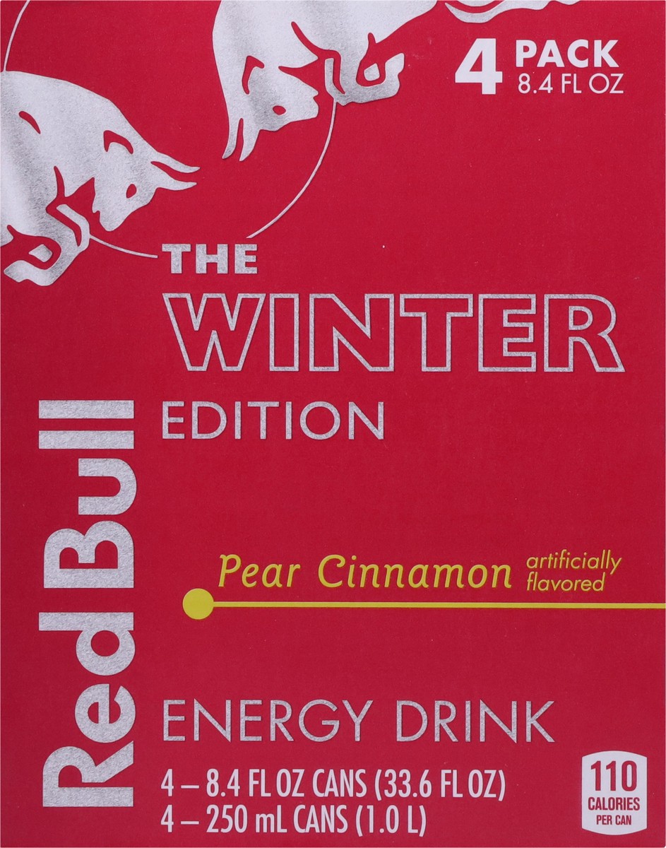 slide 4 of 12, Red Bull The Winter Edition Pear Cinnamon Energy Drink - 4 ct, 4 ct