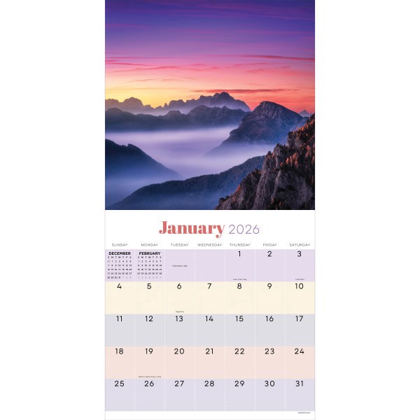 slide 4 of 5, TF Publishing 2026 TF Publishing Scenic Monthly Wall Calendar, 12"" x 12"", Sunsets, January To December, 1 ct