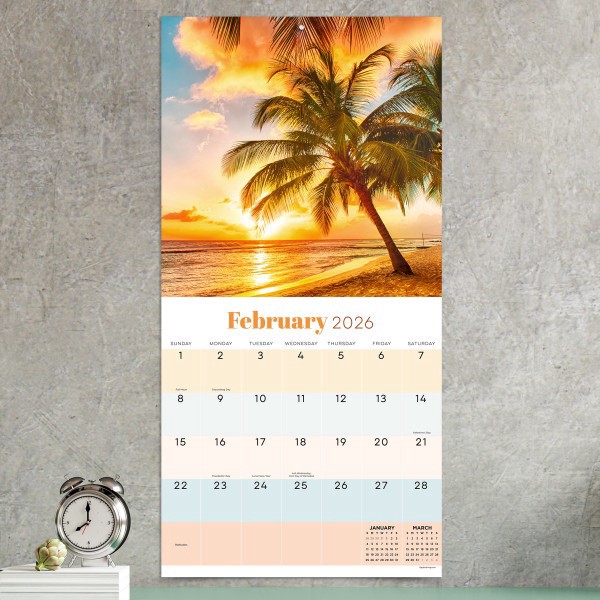slide 2 of 5, TF Publishing 2026 TF Publishing Scenic Monthly Wall Calendar, 12"" x 12"", Sunsets, January To December, 1 ct