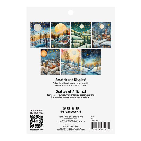 slide 2 of 4, Brea Reese Scratch Art Pad, 6"" x 8"", Boho Landscapes, 16 ct