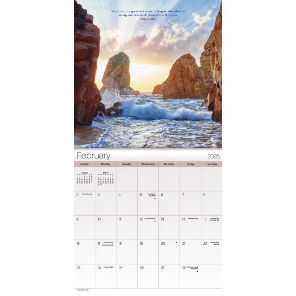 slide 4 of 6, 2025 Dateworks Mini Calendar, 7"" X 7"", Psalms, January To December, 1 ct