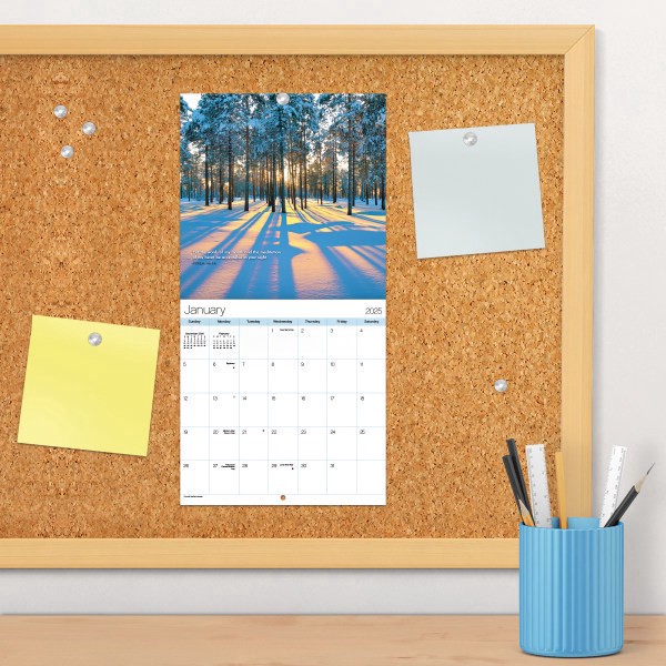 slide 5 of 6, 2025 Dateworks Mini Calendar, 7"" X 7"", Psalms, January To December, 1 ct