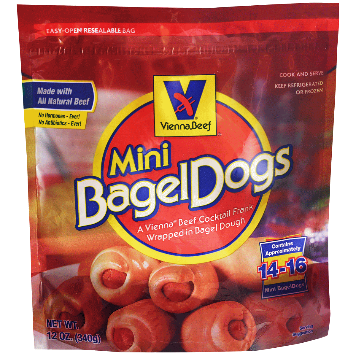 slide 1 of 1, Vienna Beef Bagel Dogs Mini, 12 oz, 12 oz