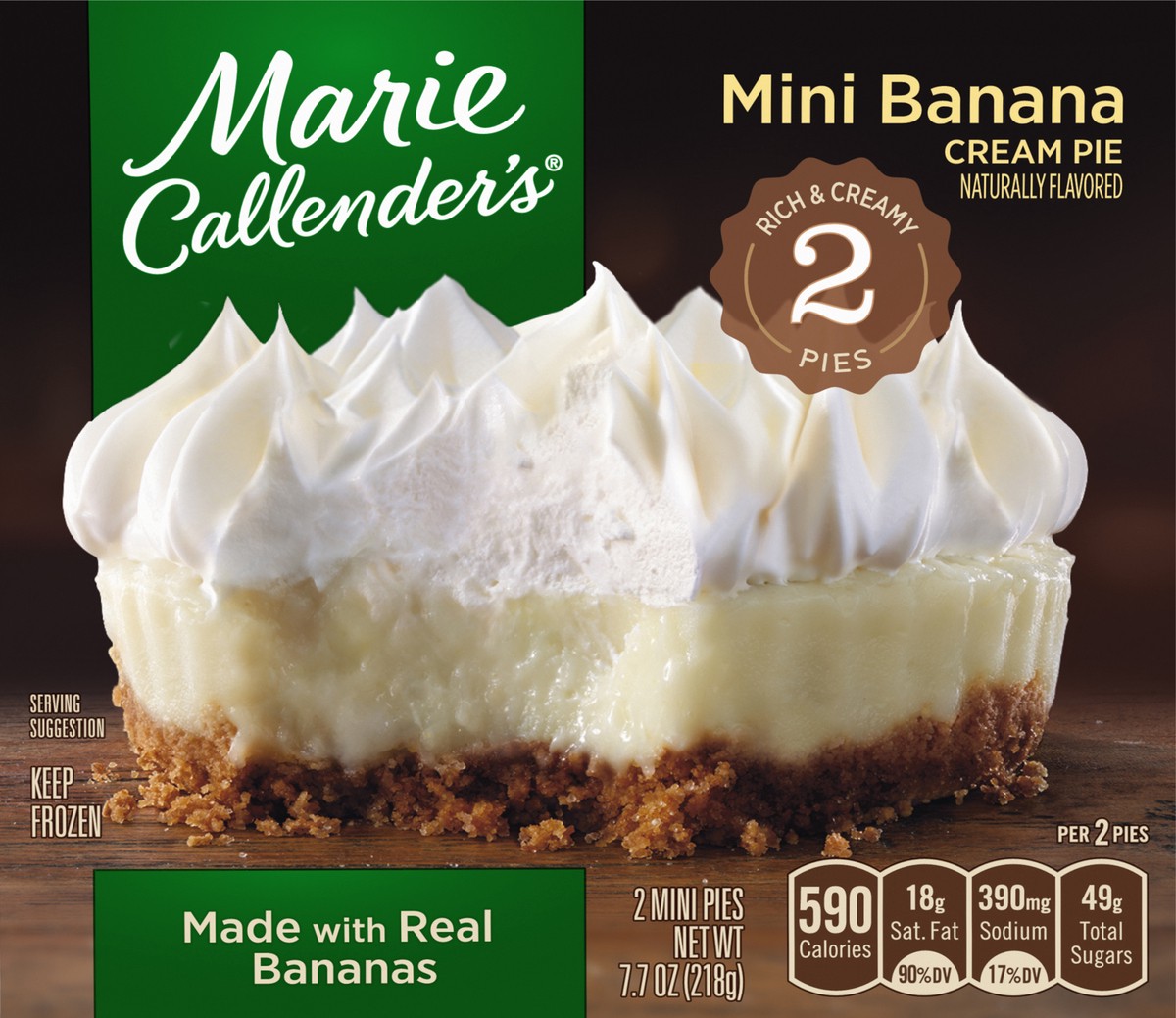 slide 9 of 11, Marie Callender's Banana Cream Pie Mini 2 ea, 2 ct