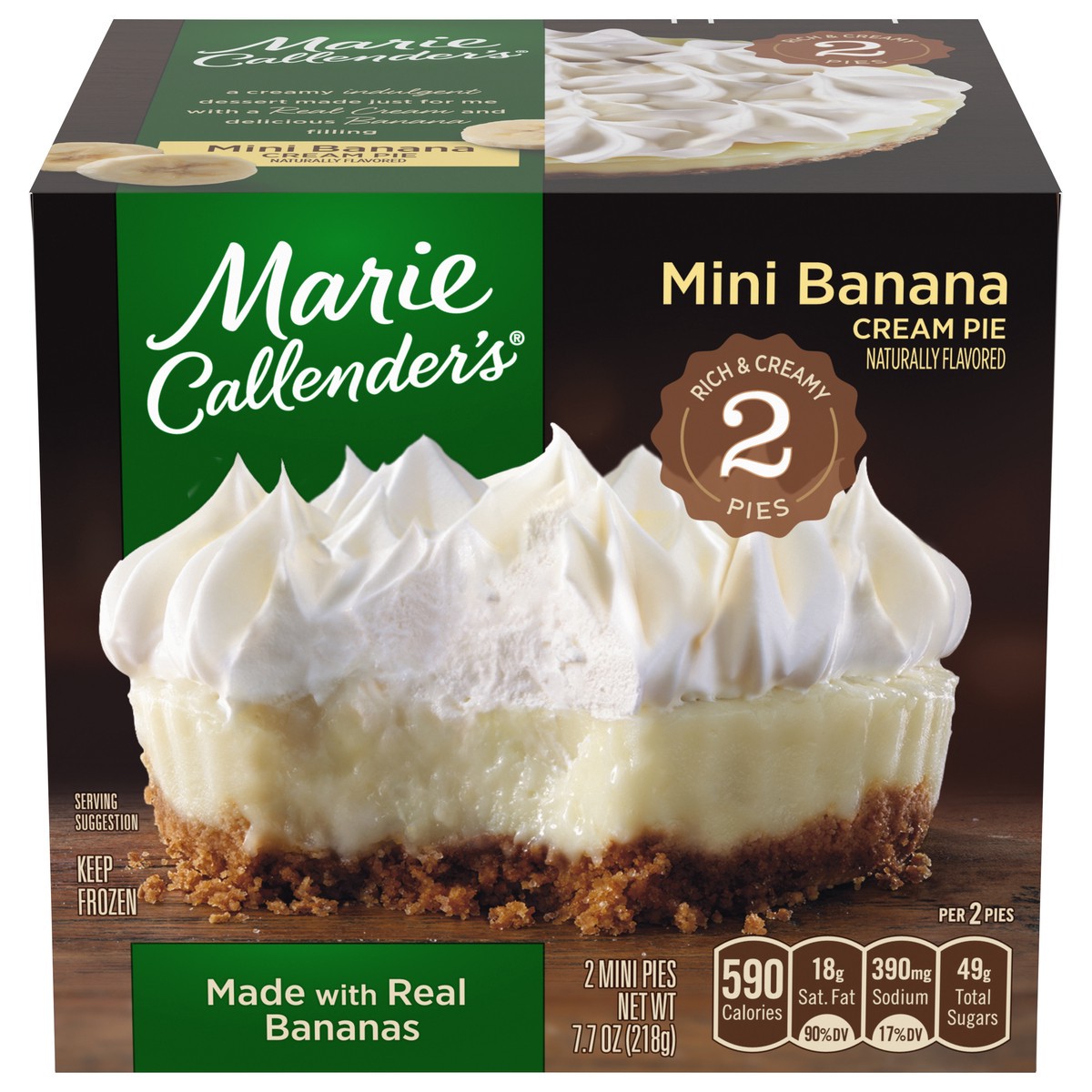 slide 10 of 11, Marie Callender's Banana Cream Pie Mini 2 ea, 2 ct