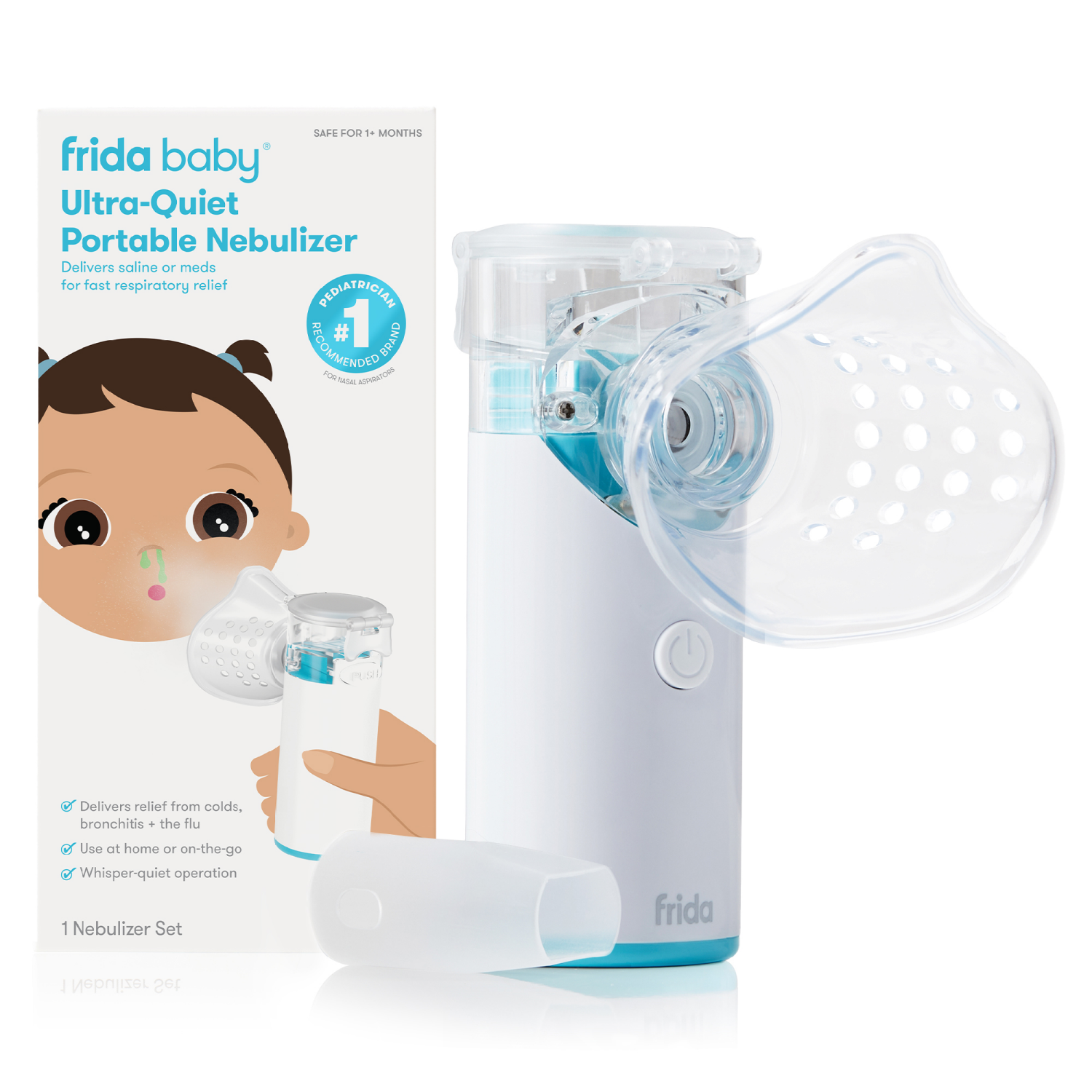 slide 1 of 4, Fridababy Frida Baby Ultra Quiet Portable Nebulizer, 1 ct
