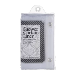 Royal Crest Magnetized Shower Curtain Liner - White