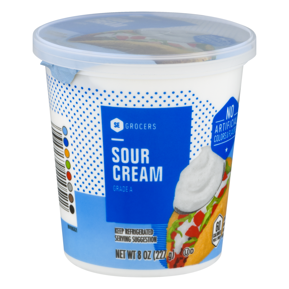 slide 1 of 1, SE Grocers Sour Cream, 8 oz