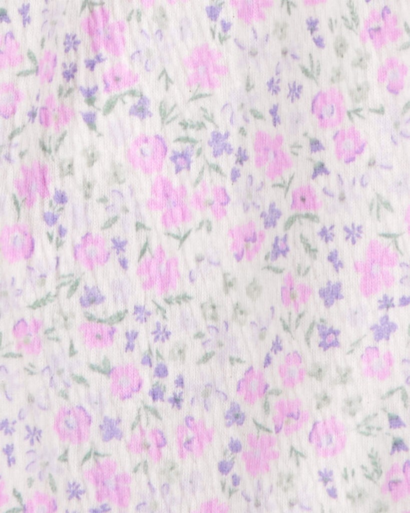 slide 2 of 3, Carter's Baby 2-Piece Floral Jumpsuit & Headwrap - Purple Purple NB, 2 pc