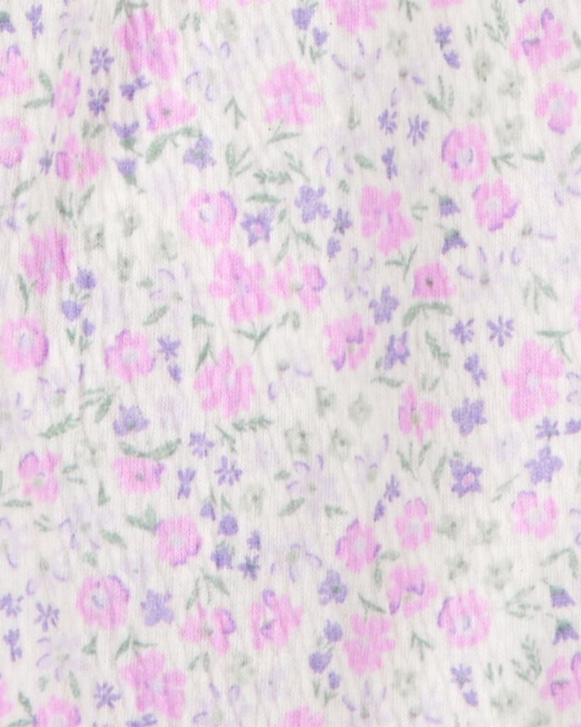 slide 3 of 3, Carter's Baby 2-Piece Floral Jumpsuit & Headwrap - Purple Purple NB, 2 pc