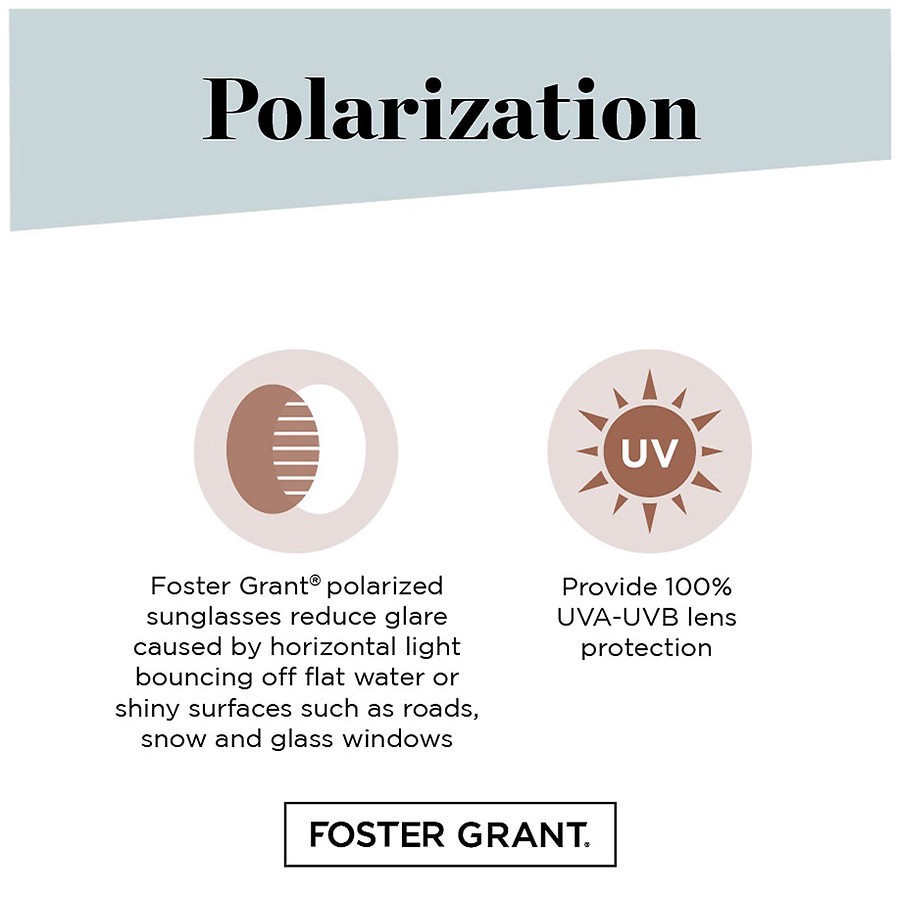 slide 3 of 3, Foster Grant Black Polarized Sunglasses, 1 pair