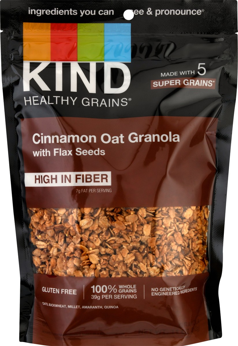 slide 4 of 12, KIND Healthy Grains Clusters, Cinnamon Oat with Flax Seeds, 11 oz