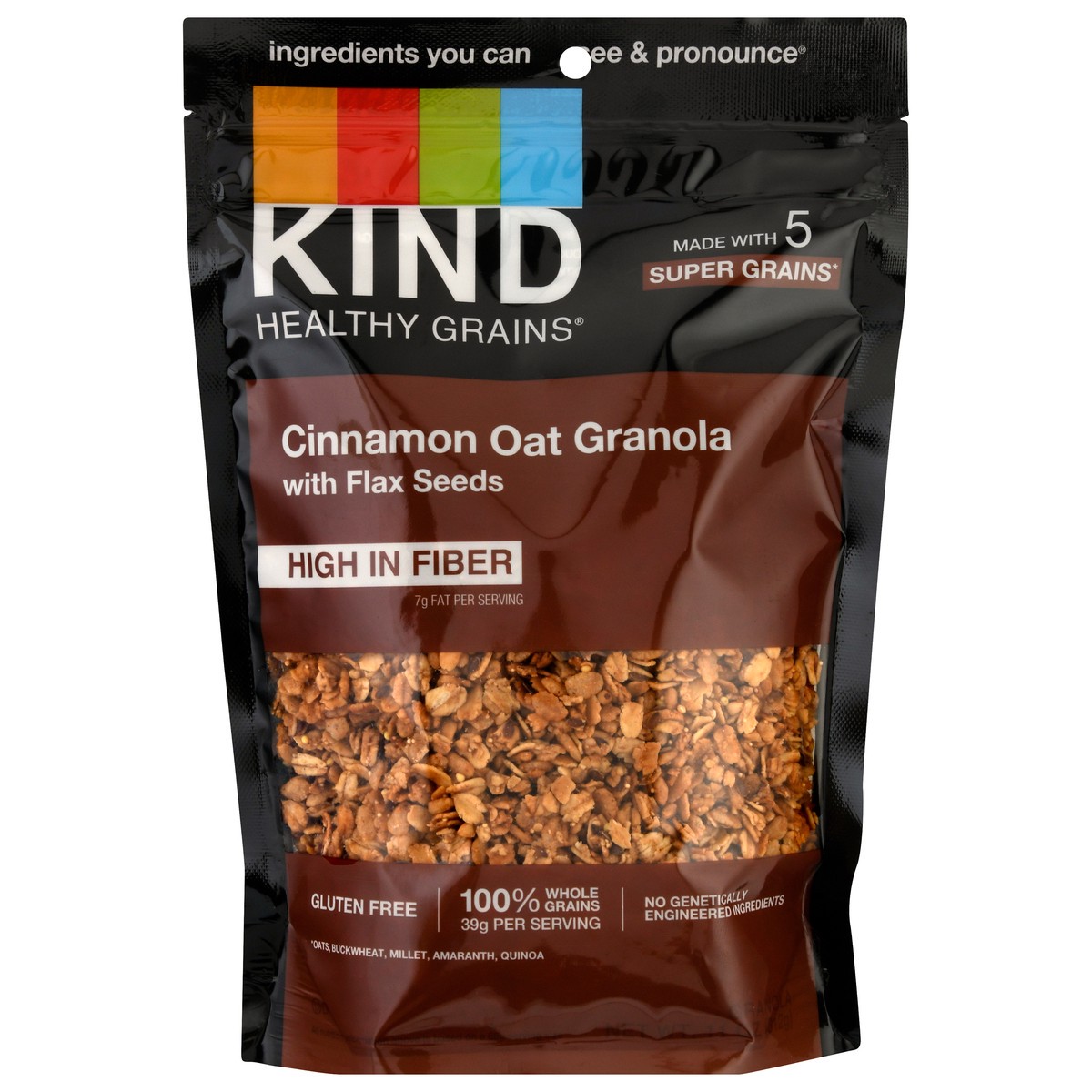 slide 3 of 12, KIND Healthy Grains Clusters, Cinnamon Oat with Flax Seeds, 11 oz
