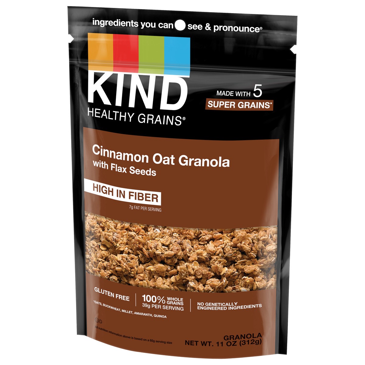 slide 7 of 12, KIND Healthy Grains Clusters, Cinnamon Oat with Flax Seeds, 11 oz