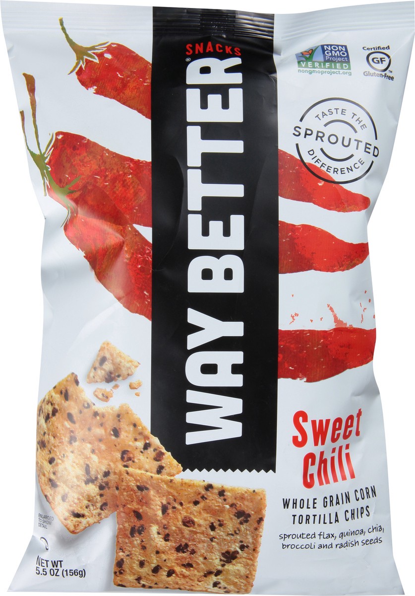 slide 2 of 9, Way Better Snacks Snack Chips So Sweet Chili, 5.5 oz