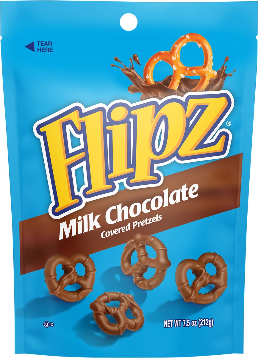 slide 3 of 7, Flipz Milk Chocolate Covered Pretzels 7.5 oz, 7.5 oz