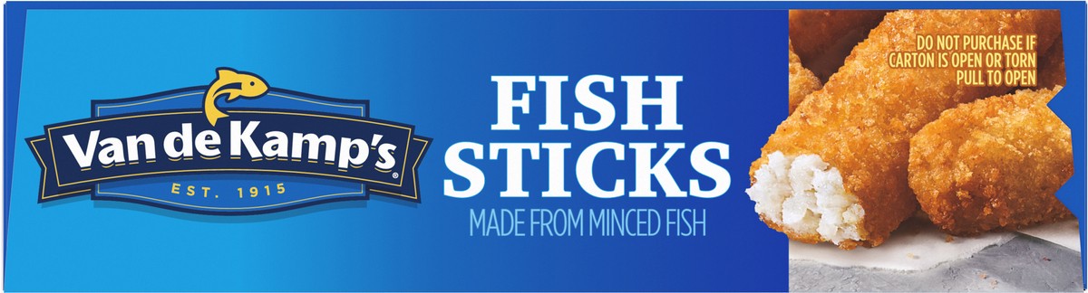 slide 6 of 7, Van de Kamp's Fish Sticks, Made With 100% Real Fish, Frozen, 10.9 oz. 18-Count, 10.9 oz
