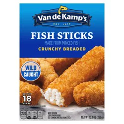 Van de Kamp's Fish Sticks, Made With 100% Real Fish, Frozen, 10.9 oz. 18-Count