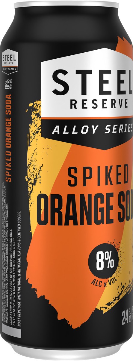 slide 3 of 7, Steel Reserve Orange Soda, Spiked, 24 fl oz