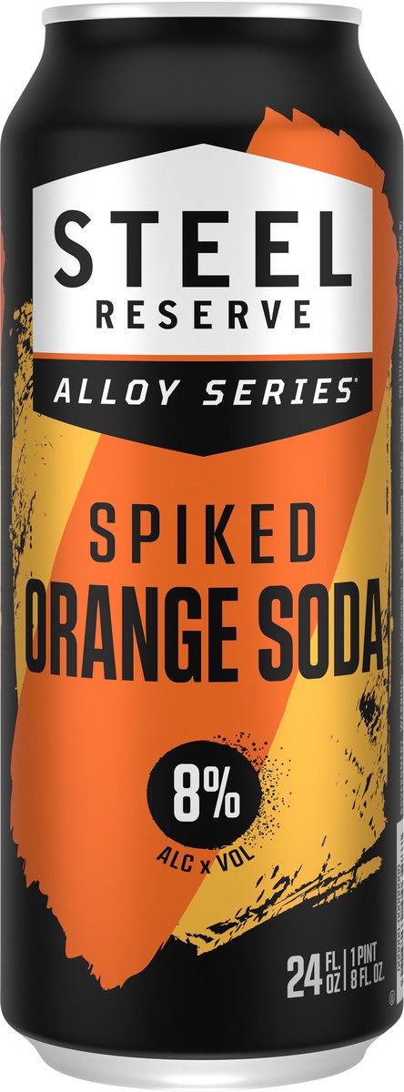 slide 6 of 7, Steel Reserve Orange Soda, Spiked, 24 fl oz