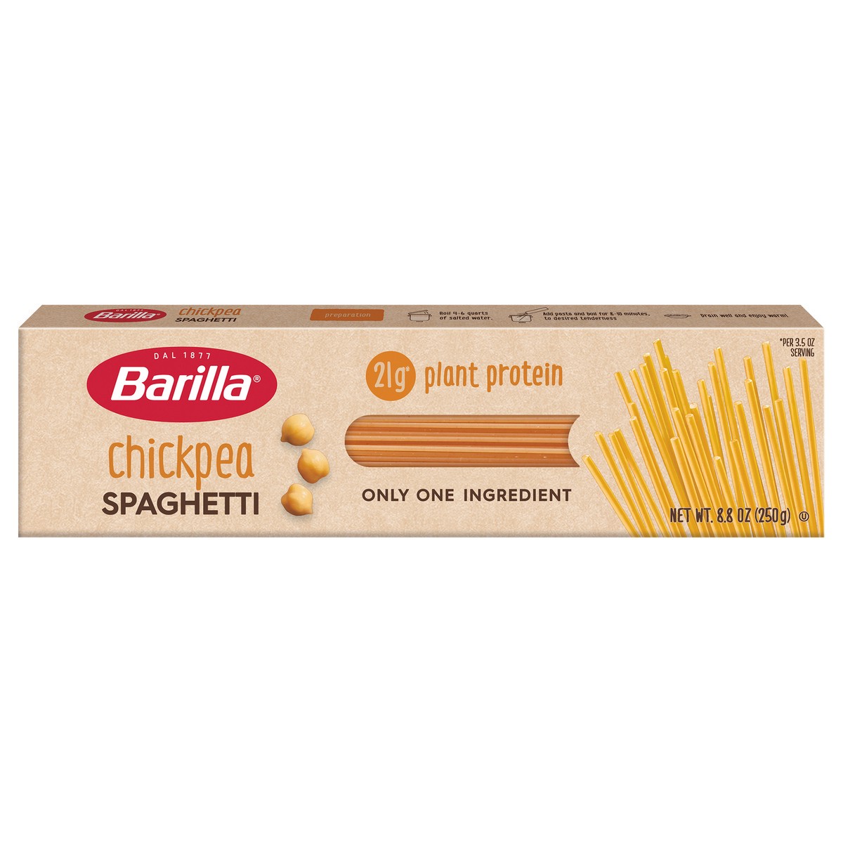 slide 1 of 9, Barilla Chickpea Spaghetti, 8.8 oz