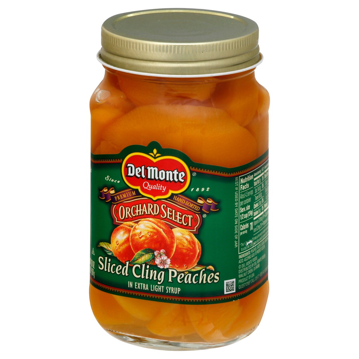 slide 10 of 12, Del Monte Orchard Select Sliced Cling Peaches, 20 oz