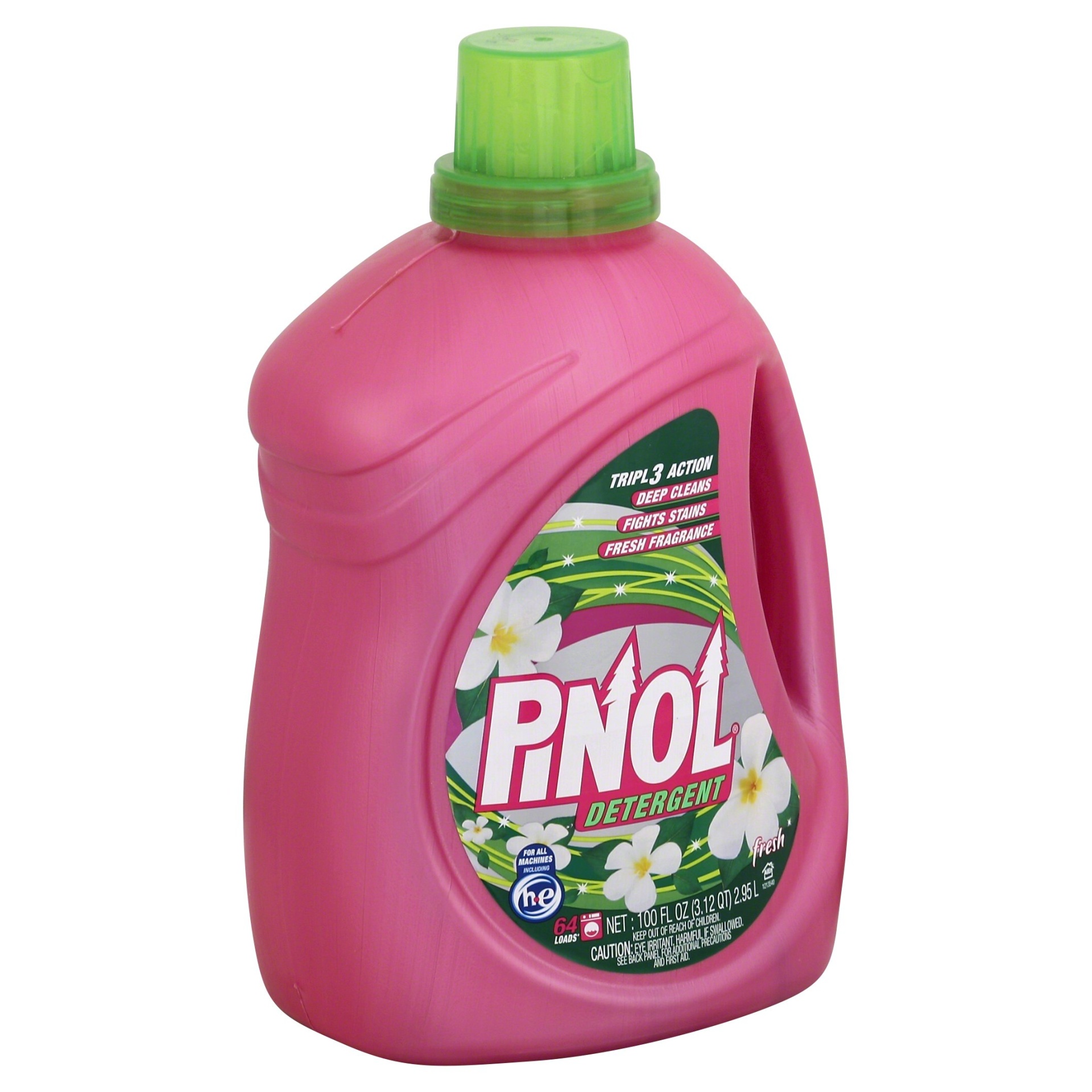 slide 1 of 1, Pinol Fresh Liquid Laundry Detergent 64 Loads, 100 oz