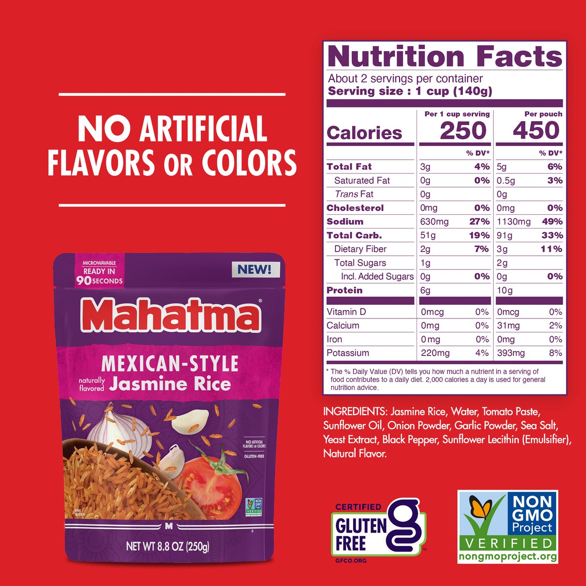 slide 2 of 6, Mahatma Jasmine Rice, Mexican-Style, 8.8 oz