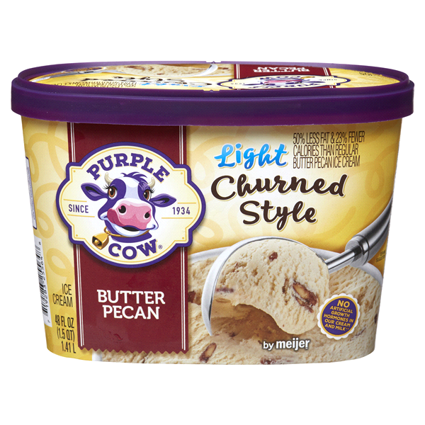 slide 1 of 4, Meijer Light Churn Style Butter Pecan Ice Cream, 48 oz