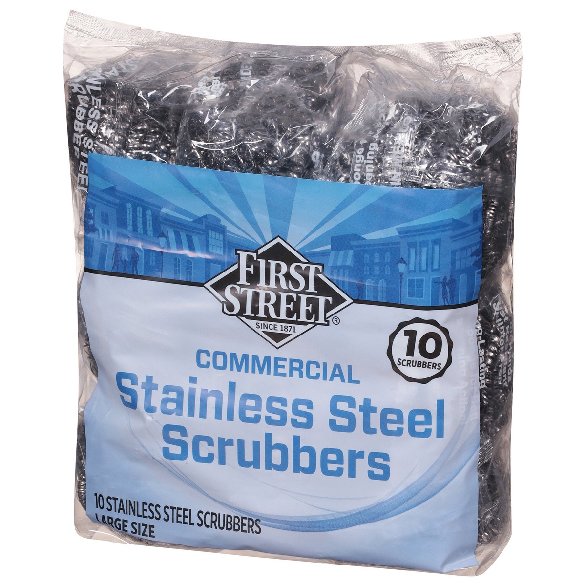 slide 10 of 11, First Street Stainless Steel Scrubber 35 Grm, 10 ct