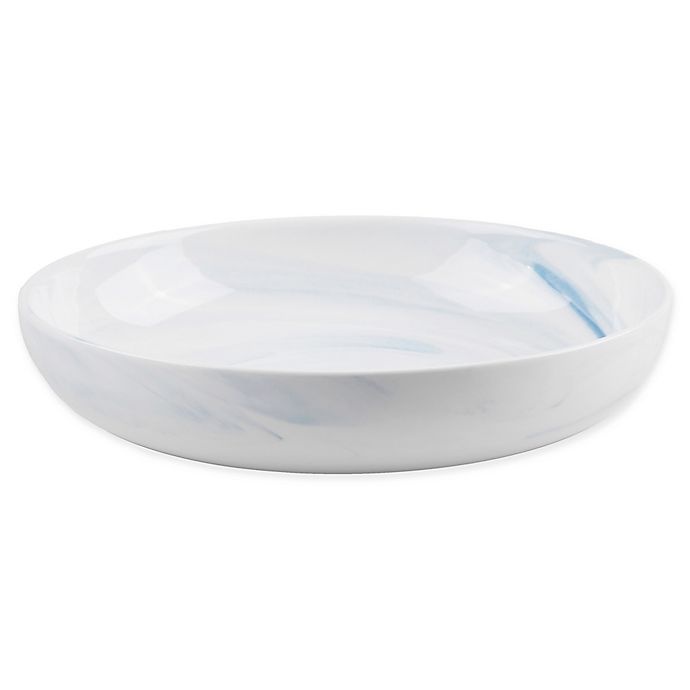 slide 1 of 3, Artisanal Kitchen Supply Coupe Marbleized Dinner Bowl - Blue, 1 ct