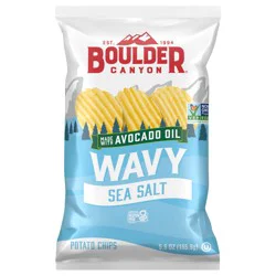 Boulder Canyon Wavy Sea Salt Chips 5.5 oz