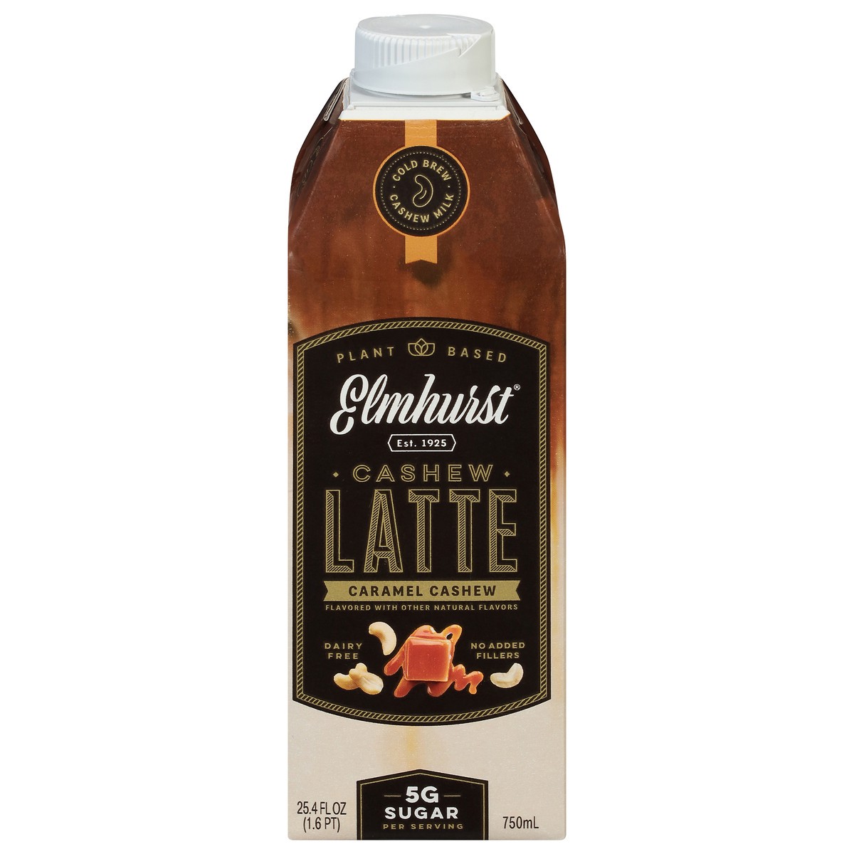 slide 7 of 13, Elmhurst Caramel Cashew Latte 25.4 fl oz, 25.4 oz