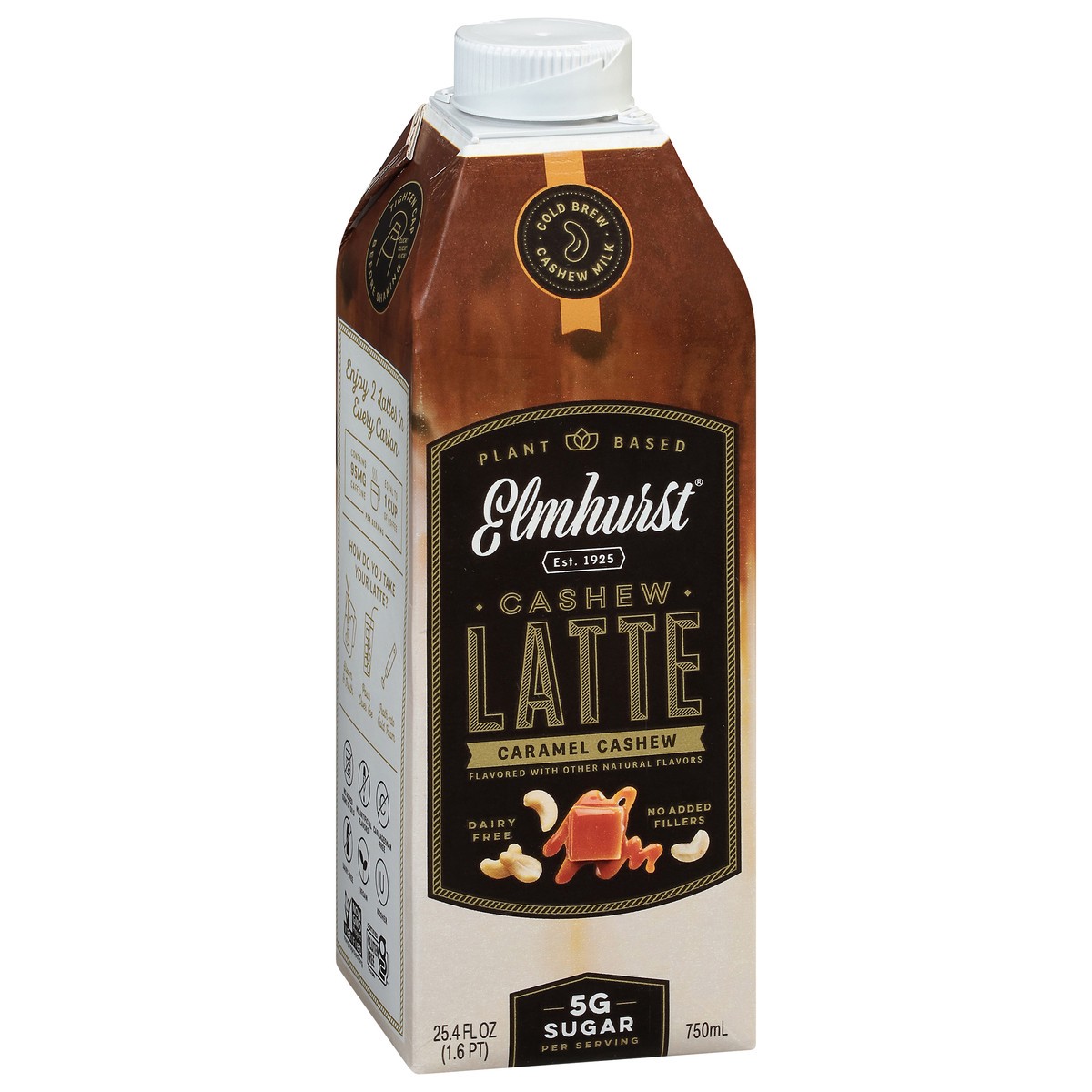 slide 12 of 13, Elmhurst Caramel Cashew Latte 25.4 fl oz, 25.4 oz